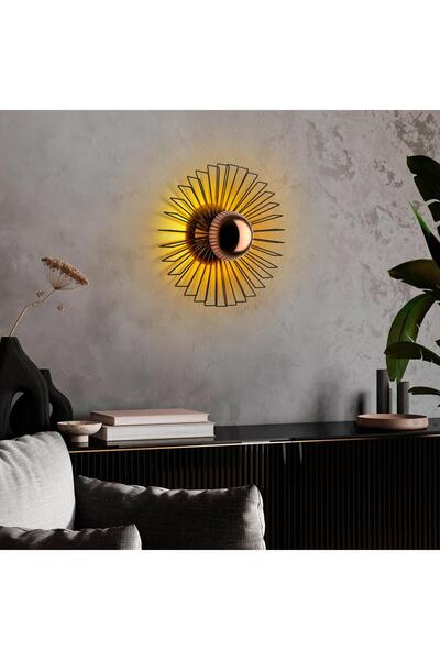 MOİRA Wire Headboard Model Metal Wall Sconce Black, Single Decorative Wall Li...