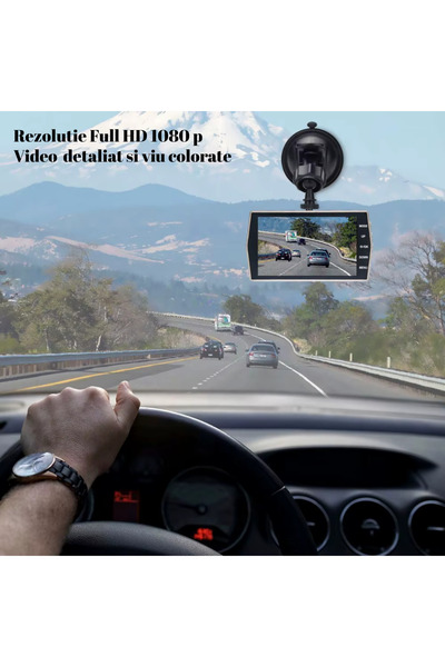 CCTV Premium Full HD Dual Dash Cam DVR with Night Vision, G-Sensor and Smart Parking Mode, 170°