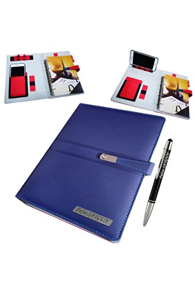 promosyon denizi İsme Özel Mıknatıs Kilitli Lacivert 2026 Organizer Ajanda İs...