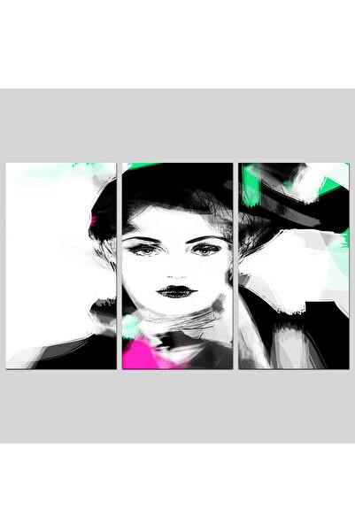 Generic لوحه جداريه - وجه إمرأه - 1532 - مقسمه ثلاثة قطع