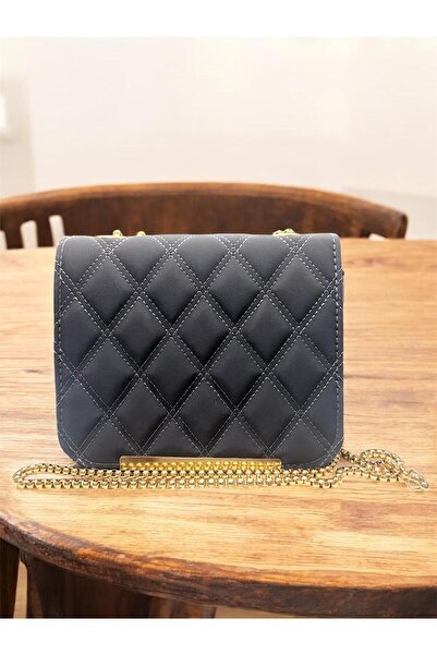 zauram Quilted Patterned Double Compartment Shoulder Bag