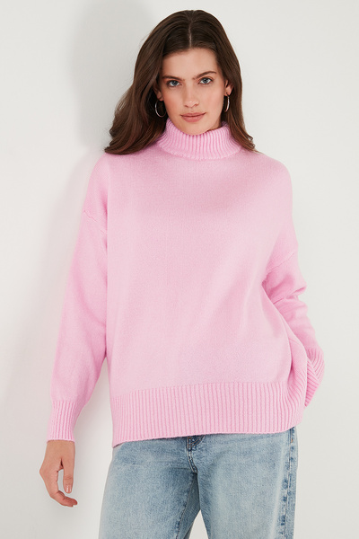 Lela Oversize Fit Turtleneck Soft Textured 2-Pack Knitwear Sweater Sweater 680Kz00469S2