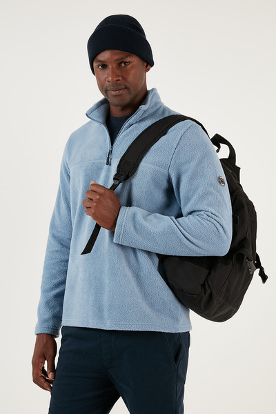 Buratti Slim Fit Half Zip Soft Textured Ribbed 2-Pack Fleece Men's Polar 59060011S2