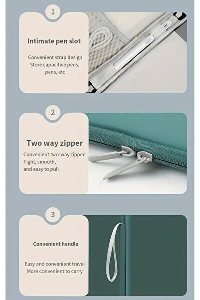 zyc Міцний захисний чохол для планшетів і ноутбуків з роздільними відділеннями Портативна сумка