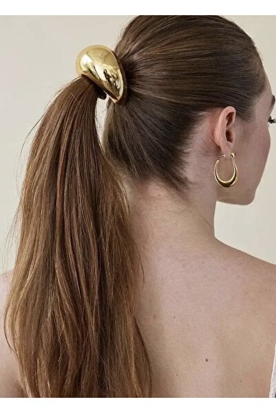 Genel Markalar PİNTEREST ALTIN RENK KALIN METAL DETAYLI LASTİK TOKA (görsel b...