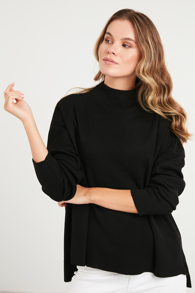 Lela Pulover din bumbac cu guler lung la spate, pachet de 2 pulovere tricotate KAZAK 4615002S2