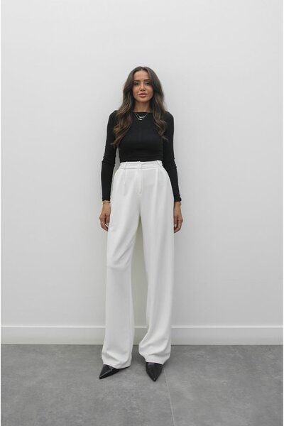 Havoş Ekru Oscar Palazzo Pantolon