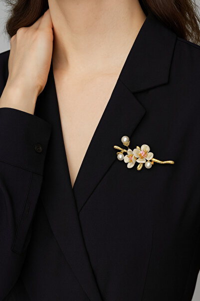 AGAPI Çiçek Desen Broş