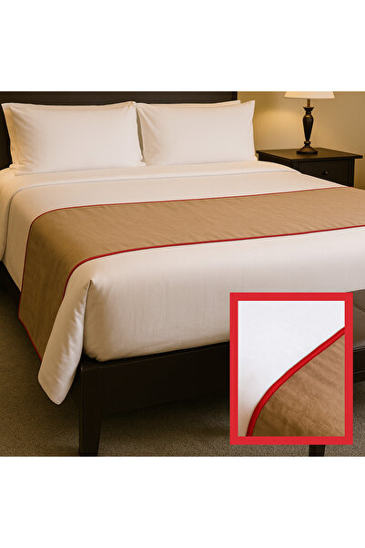 MEŞELİ TEKSTİL Hotel Runner Bedspread - Single Size 60X180 |   Stylish Durable Easy to Iron
