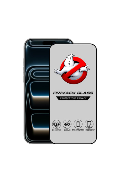 CaseArt Apple iPhone 17 ProMax ile Uyumlu Tam Kaplayan Privacy Hayalet Temper...