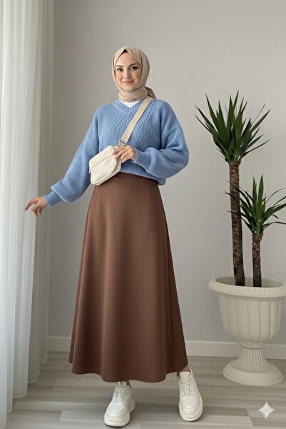 Blue Morpho Φούστα Hijab με φερμουάρ από ύφασμα Puff Scuba