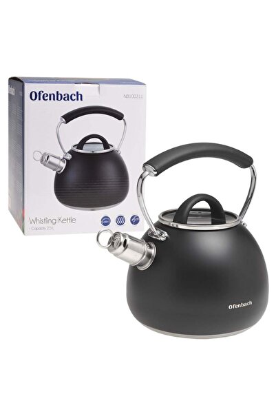 Ofenbach Whistling Kettle, Ofenbach, Stainless Steel, 2.5 L, Black/Silver