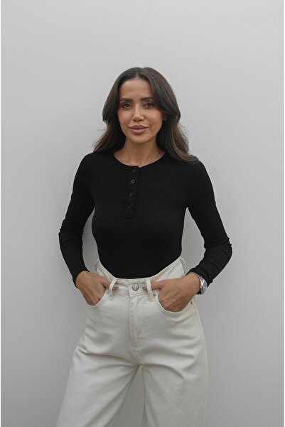Havoş Black Macsen Crew Neck Blouse