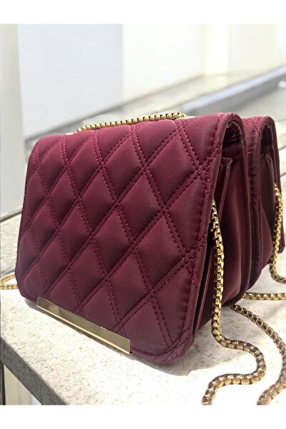 zauram Quilted Patterned Double Compartment Shoulder Bag