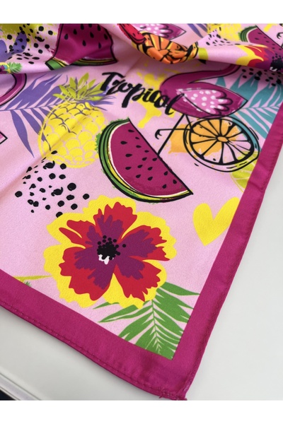 Home Tropika Patterned Pink 🎀   Scarf