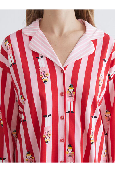 LC Waikiki Create Your Style from Uzg Store |   Shirt Collar Printed Women's Pajama Set