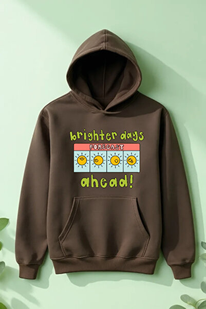 Vordevia Brighter Days Štampano Pamuk lu 3 Thread O Oversize kroj Dukserica