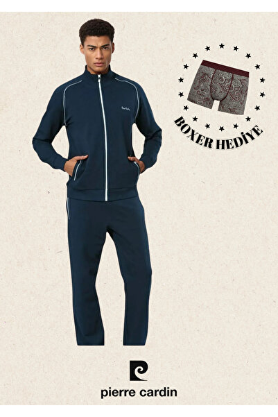 Pierre Cardin Erkek Spor Giyim Regular Fit Pamuklu Eşofman Takımı (Modal Boxer Hediye) L1.PC.705.5.001