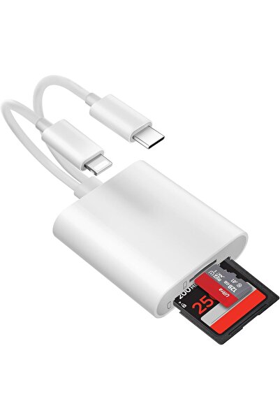 Hope SD Card Reader for iPhone [Apple MFi Certified] 2 in 2 SD Card Adapter USB C Lightning to SD/Micro S