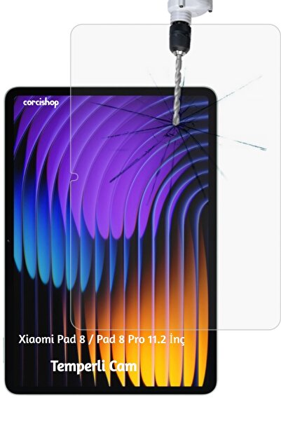 corcishop Xiaomi Pad 8 / Pad 8 Pro 11.2 İnç Uyumlu Premium Temperli Ekran Kor...