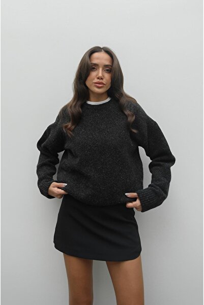 Havoş Füme Yün Karışımlı Kazak