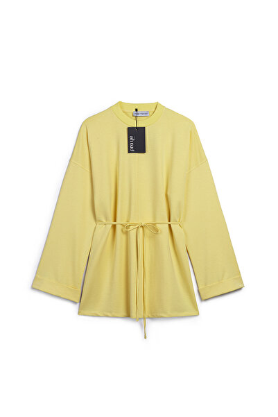 praye Side Slit Sweatshirt Yellow