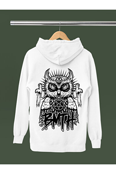 MAGORS سترة روك قطنية مطبوعة بأكمام طويلة وقلنسوة من ثلاث خيوط بتصميم BRING M...