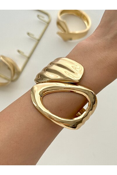 YOUES JEWELRY 316l Çelik Kalın Kelepçe Bileklik Kadın Bilezik