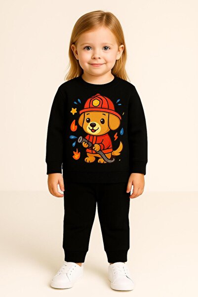 MODA Set trening de iarnă pentru fete și băieți pompier PRINT 3 4 5 6 7 8 9 1...