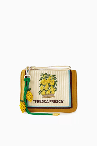 ALEMAIS حقيبة يد ساتان كونتيسا بتصميم الليمون، أنيقة وممتعة