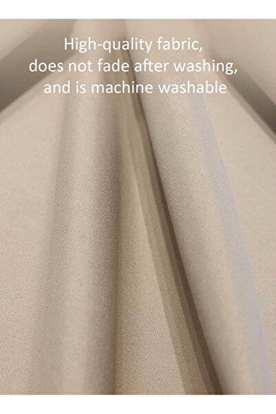 Generic Velcro Curtains with Sheer, 100% Blackout, 1 Panel, 2mW *2mH, Fits Windows 1-1.3m Wide, #Dark Beige