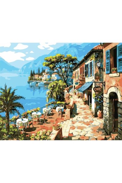 OEM Set pictură după numere - Peisaj mare - pânză pe ramă de lemn 40x50 cm - ...