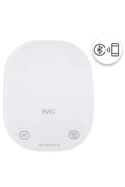 SHOPIENS Cântar electric de bucătărie alb cu Bluetooth 5 kg