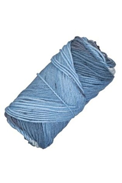 SHOPIENS Fir de tricotat acrilic bicolor albastru Ciel 100g