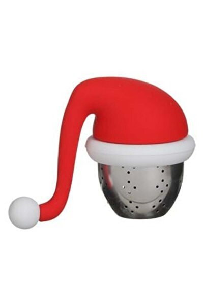 SHOPIENS Metal Tea Infuser with Christmas Hat Hook 7 cm