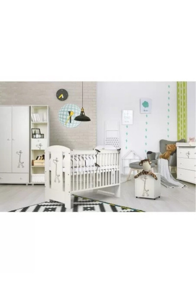 Klups Nábytok do detskej izby Safari žirafa biela