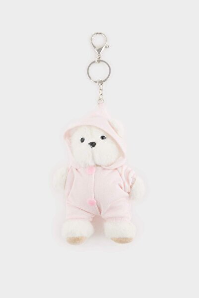 DeFacto Women's Teddy Bear Themed Charm Keychain F7834Axns