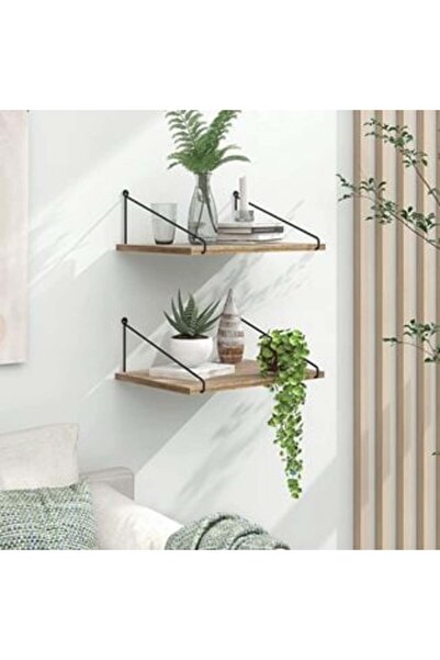 OEM Raft Suspendat Decorativ din MDF cu Suport Metalic 40 x 15 x 20 cm