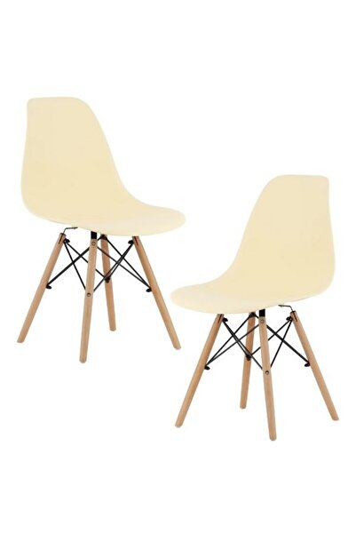 OEM Sada 2 stoličiek v škandinávskom štýle s bukovými nohami, sedadlo z polyp...