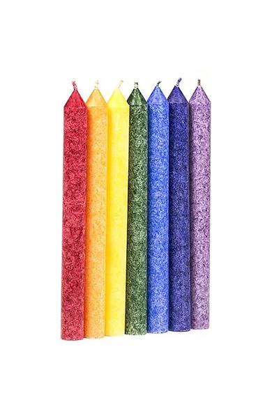 OEM Set 7 Scented Chakra Candles for Meditation – Stearin, Sacred Aromatherapy