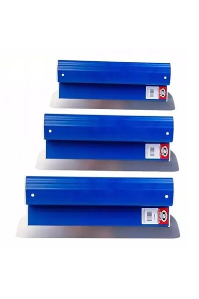 JollyMag Set of 3 professional trowels, stainless steel, 40, 60, 80 cm, Ergolite