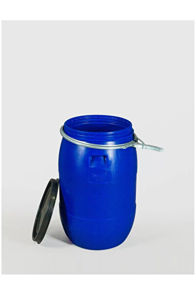 sterk Bidon 180 Litri, cu Cerc Metalic, Sterk, Plastic Albastru