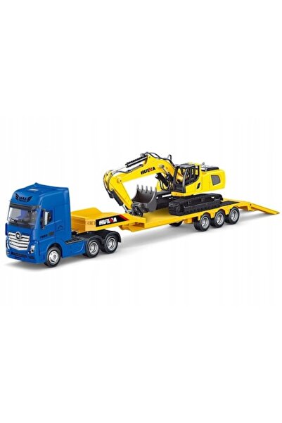 Huina Camion metalic cu excavator scara 1:50 Model h-toys 1729