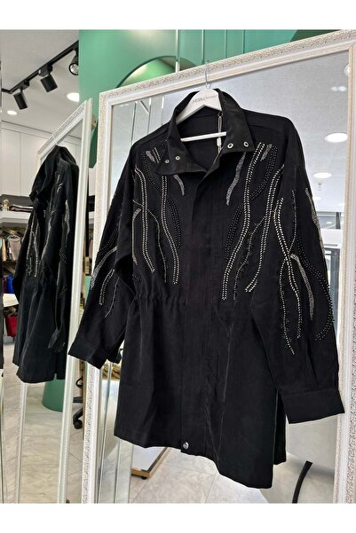 MERAM BUTİK Dna Stone Jacket Cupra Mixed - Black - 2