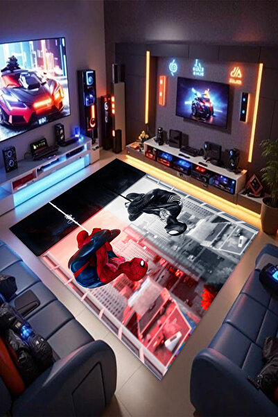 Reyhani ÖRÜMCEK ADAM Desenli Kaymaz Taban Makinede Yıkanabilir Gaming Oyuncu ...