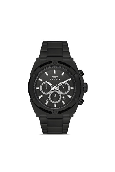 Tesbihane Ferro Black Steel Cord Men's Wristwatch Functions Active 3 Atm Water Resistant Fm31397A-G