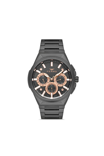 Tesbihane Ferro Black Steel Cord Men's Wristwatch Functions Active 3 Atm Waterproof Th-Fm11505A-V