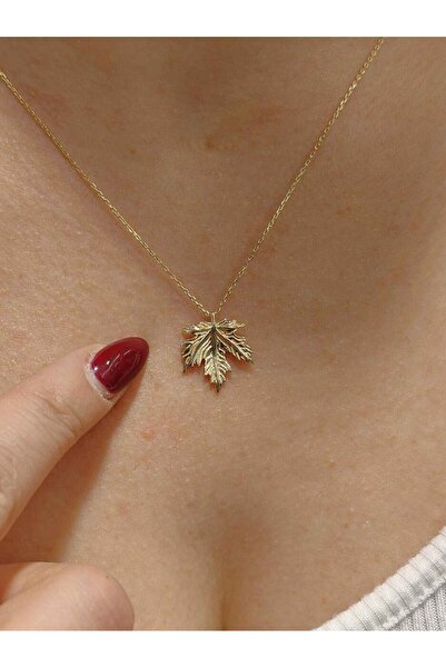 nasipkuyumcu 14 AYAR ÇINAR YAPRAĞI MODEL TARZ ALTIN KOLYE KLY01226