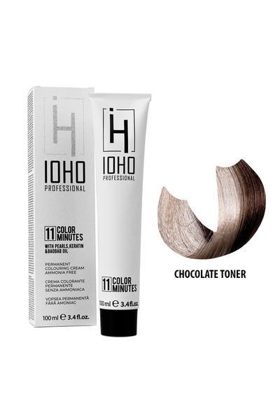 Ioho Professional Vopsea de păr tonică permanentă ciocolată fără amoniac - Vopsea 11 minute tonică ciocolată - Ioho Profession