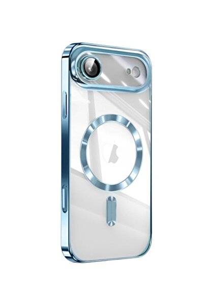 UnDePlus Apple iPhone 17 Air için Magsafe ile uyumlu Kılıf Kamera Lensli Korumalı Şeffaf Silikon Kapak